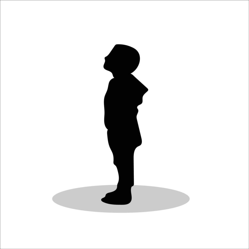 Kids sihouette illustration vector