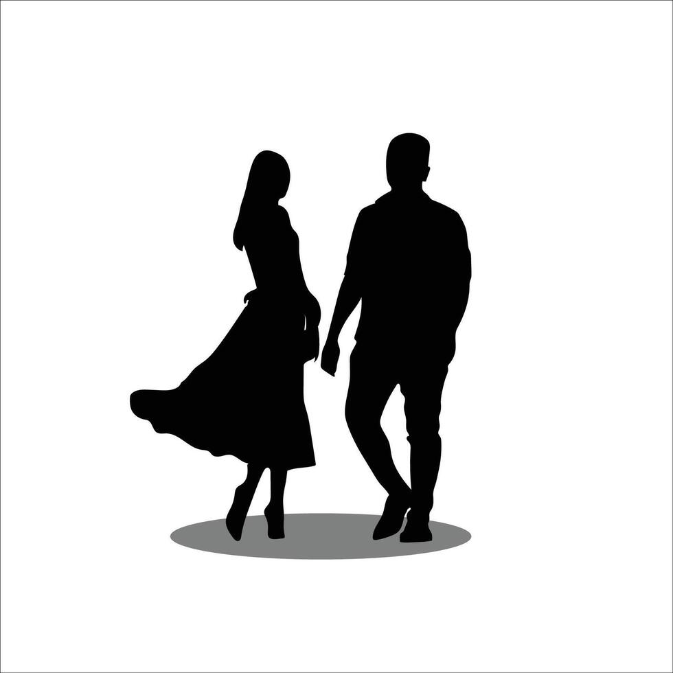 Couple silhouette vector