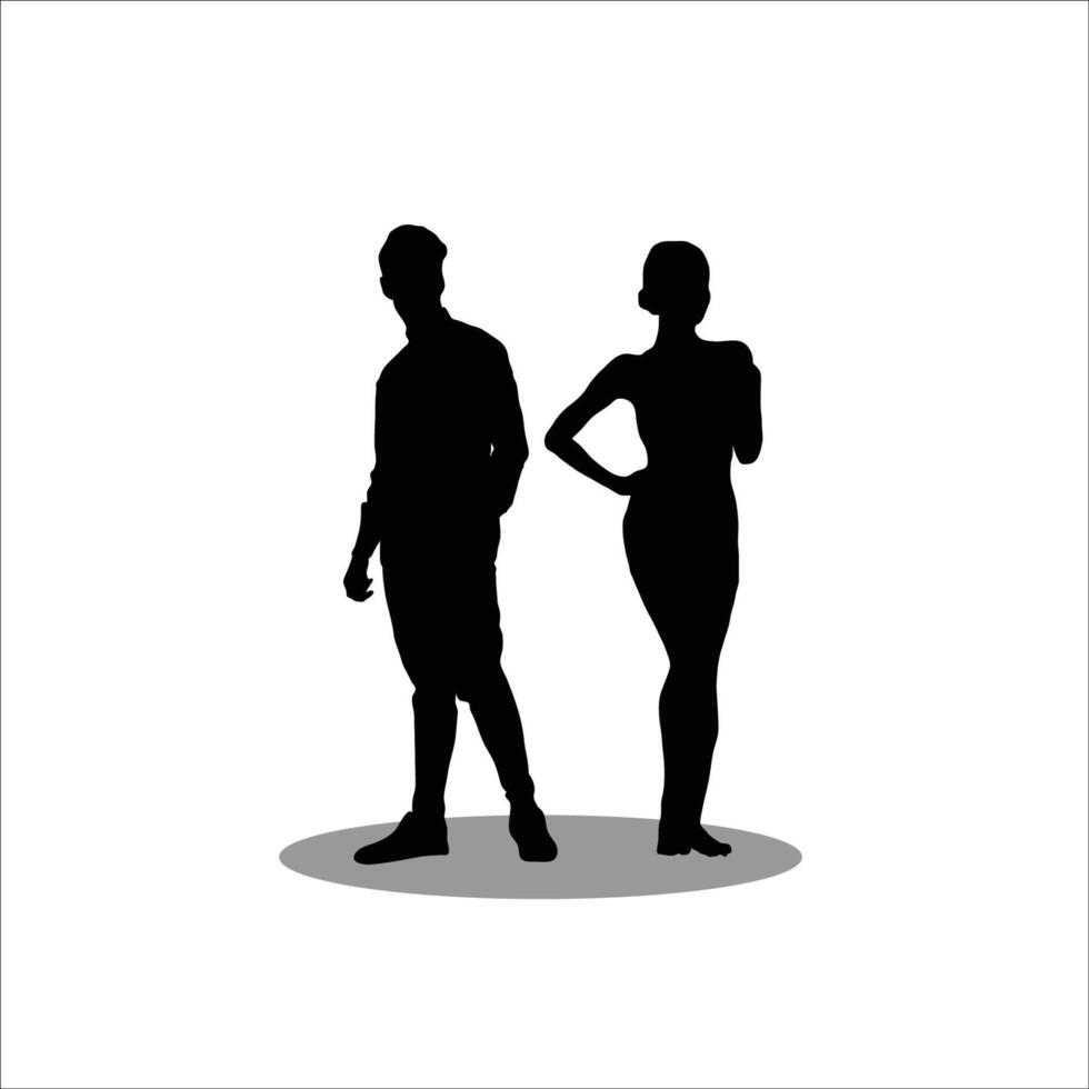 Couple silhouette vector