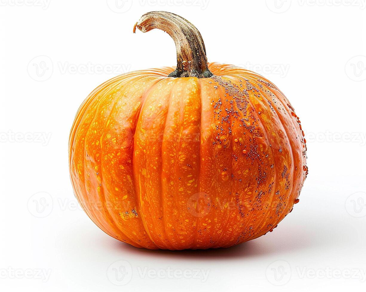 AI generated Fresh pumpkin isolated on white background. Close-up Shot. photo