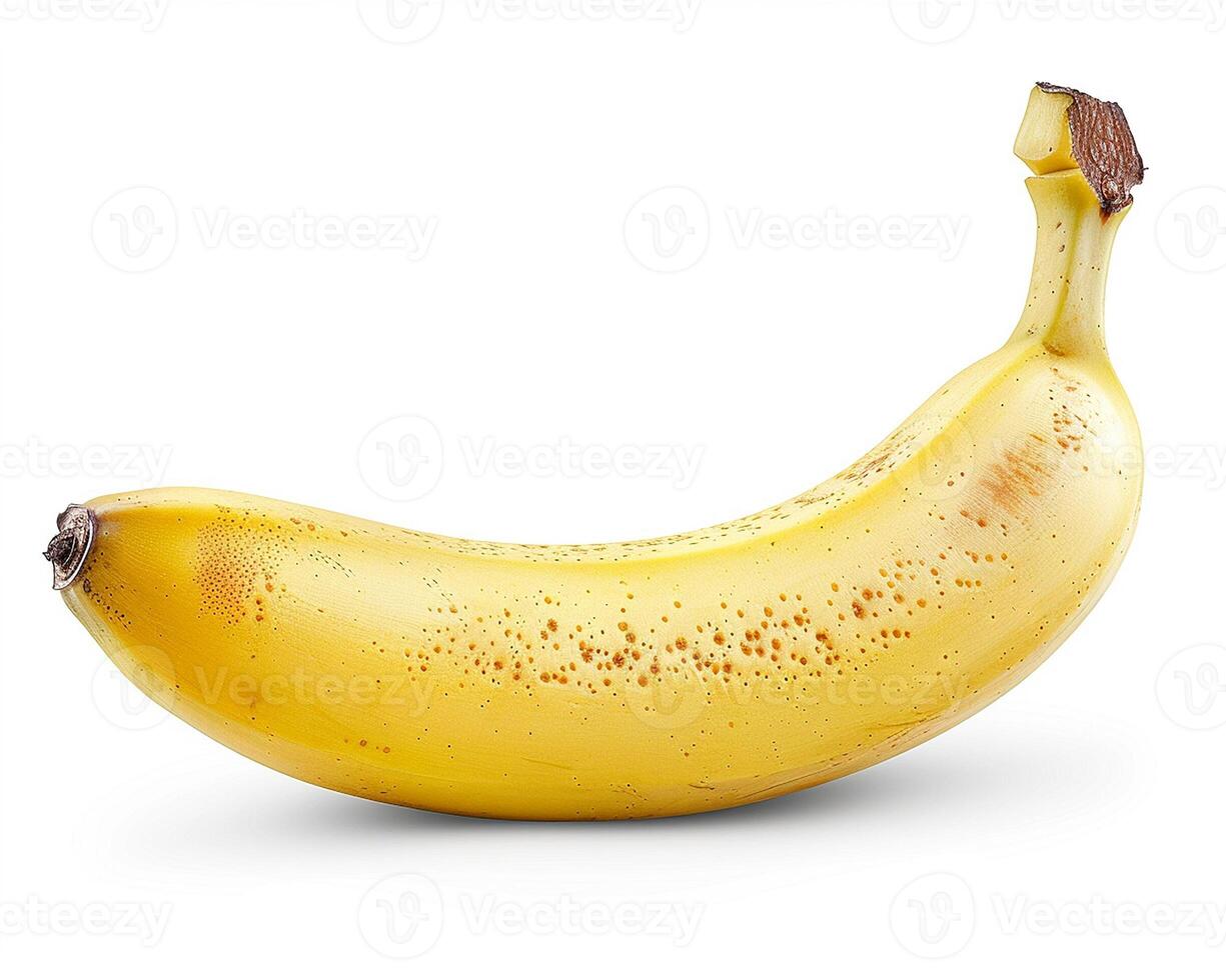 AI generated Fresh banana fruit isolated on white background. Close-up Shot. photo