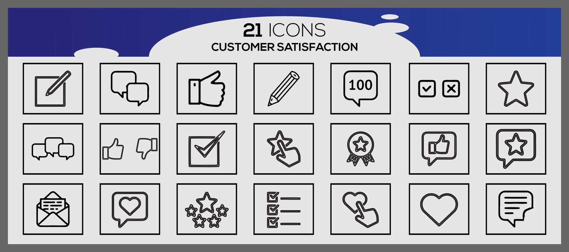 Vector customer feedback glyph icons creative star rating symbol for black theme illustration of business