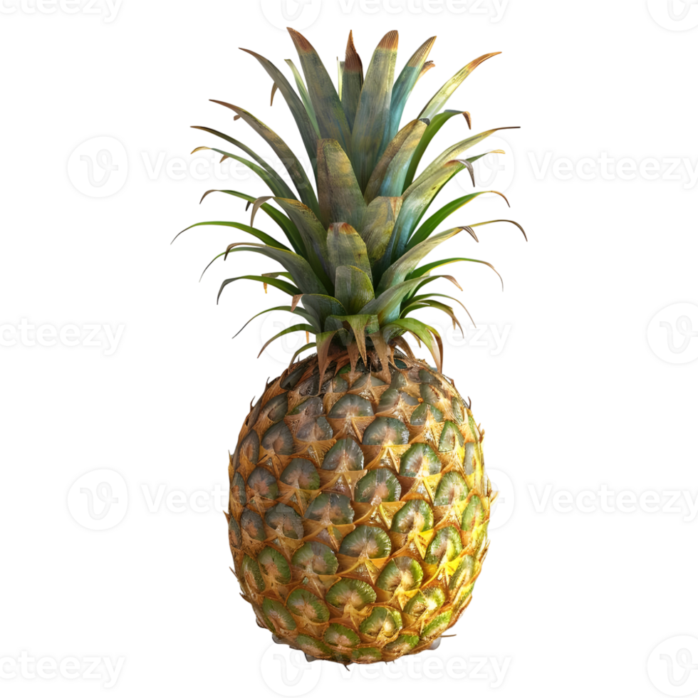 AI generated 3D Rendering of a Pineapple on Transparent Background - Ai Generated png