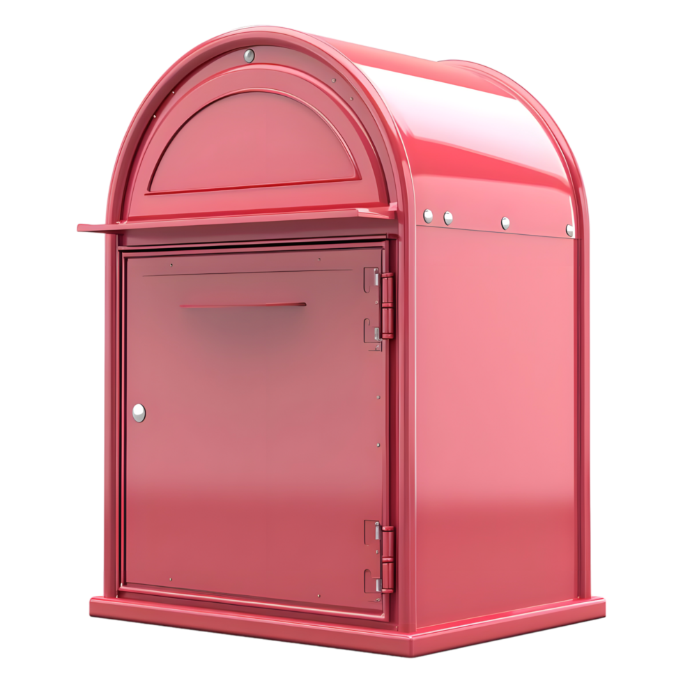 AI generated 3D Rendering of a Vintage Mail Box for Letters on Transparent Background - Ai Generated png