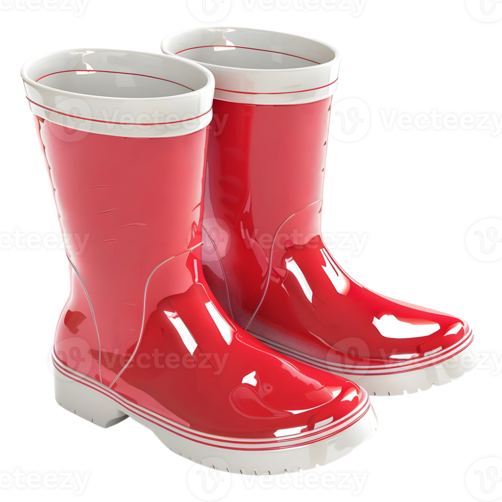 AI generated 3D Rendering of a Long Rubber Shoes on Transparent Background - Ai Generated png