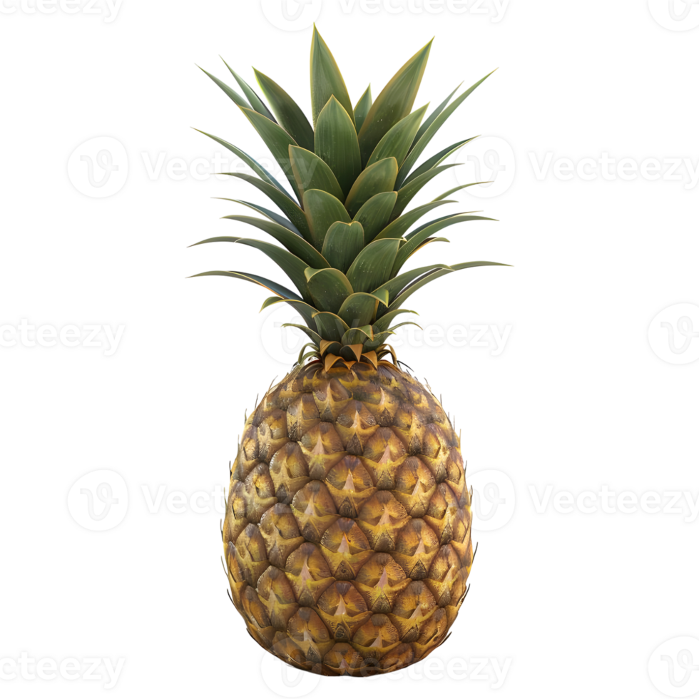 AI generated 3D Rendering of a Pineapple on Transparent Background - Ai Generated png