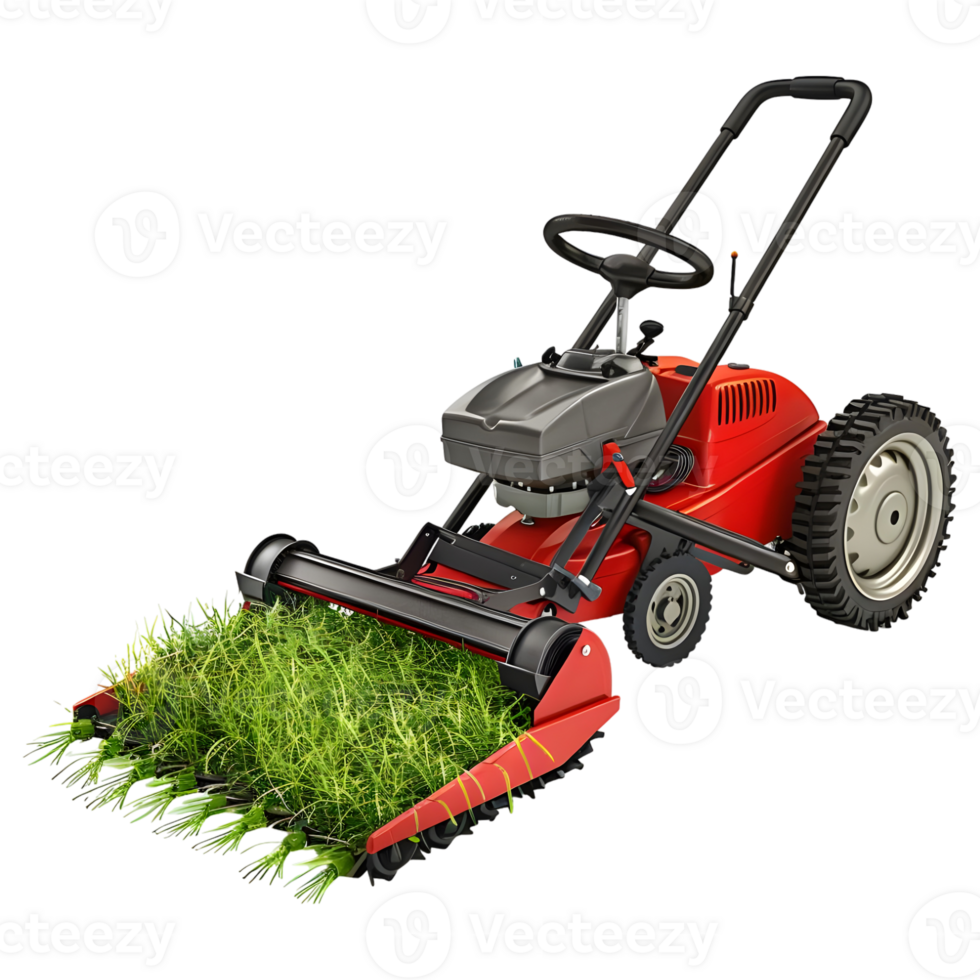 AI generated 3D Rendering of a Grass Cutter Machine on Transparent Background - Ai Generated png