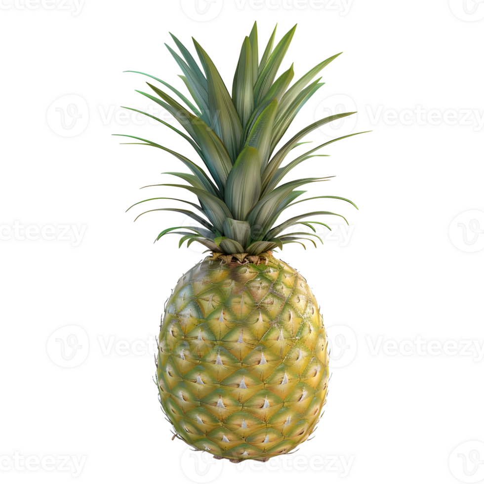 AI generated 3D Rendering of a Pineapple on Transparent Background - Ai Generated png