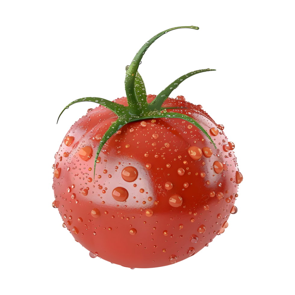AI generated 3D Rendering of a Red Tomato on Transparent Background - Ai Generated png