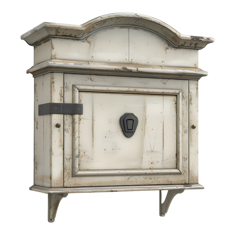 AI generated 3D Rendering of a Vintage Mail Box for Letters on Transparent Background - Ai Generated png