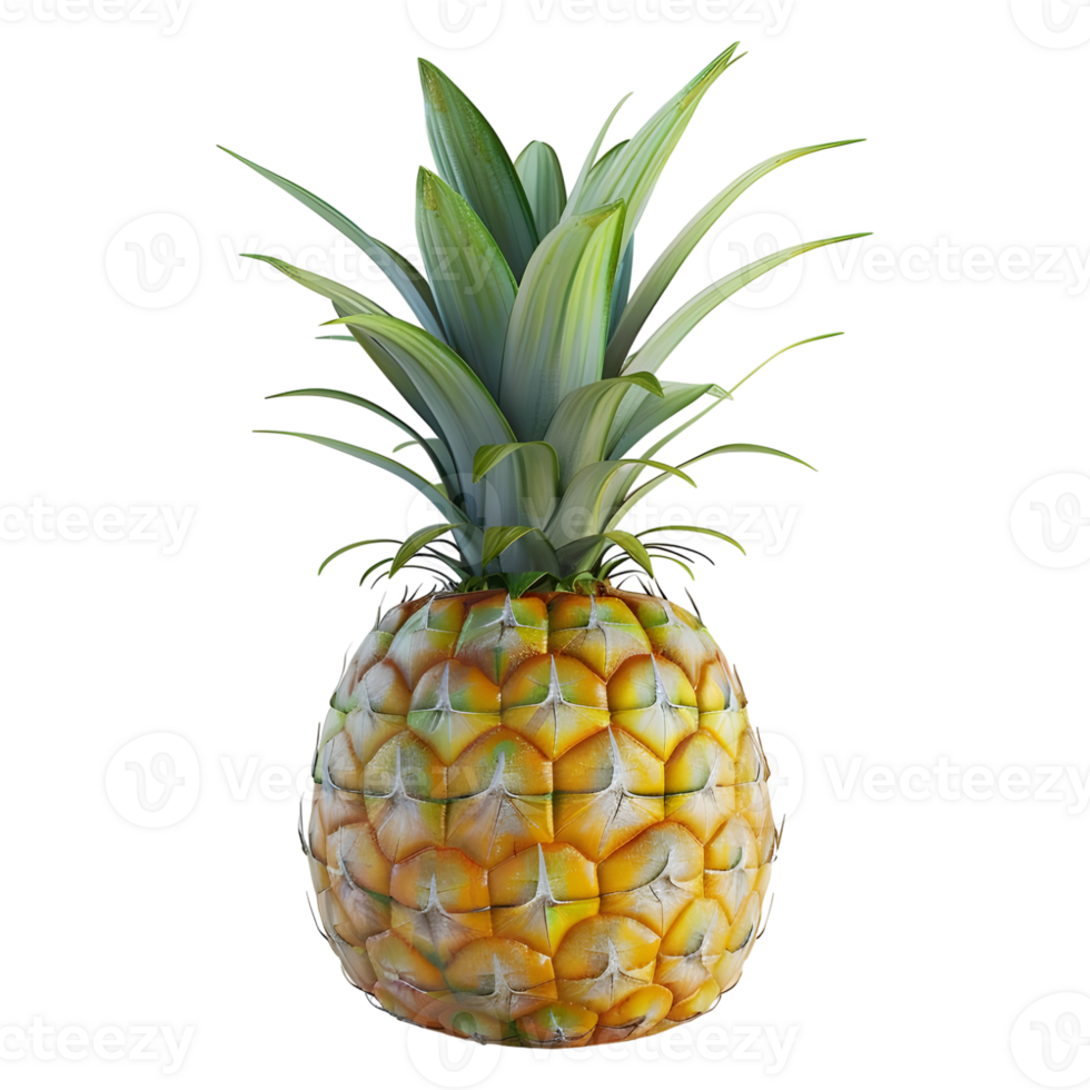 AI generated 3D Rendering of a Pineapple on Transparent Background - Ai Generated png