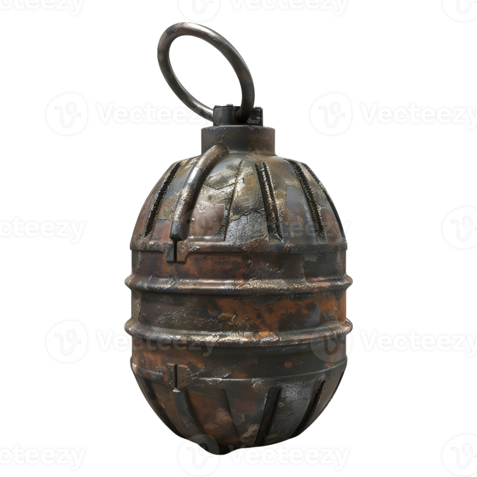 AI generated 3D Rendering of a Hand Bomb on Transparent Background - Ai Generated png
