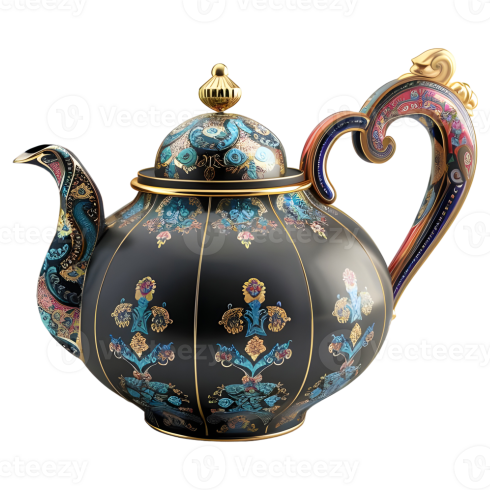 AI generated 3D Rendering of a Traditional Chinese Teapot on
