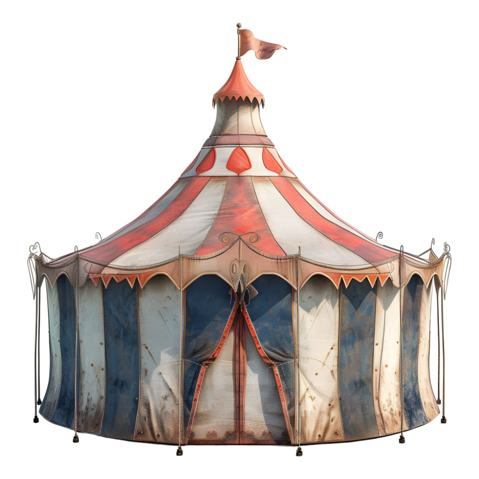 AI generated 3D Rendering of a Circus Tent on Transparent Background - Ai Generated png