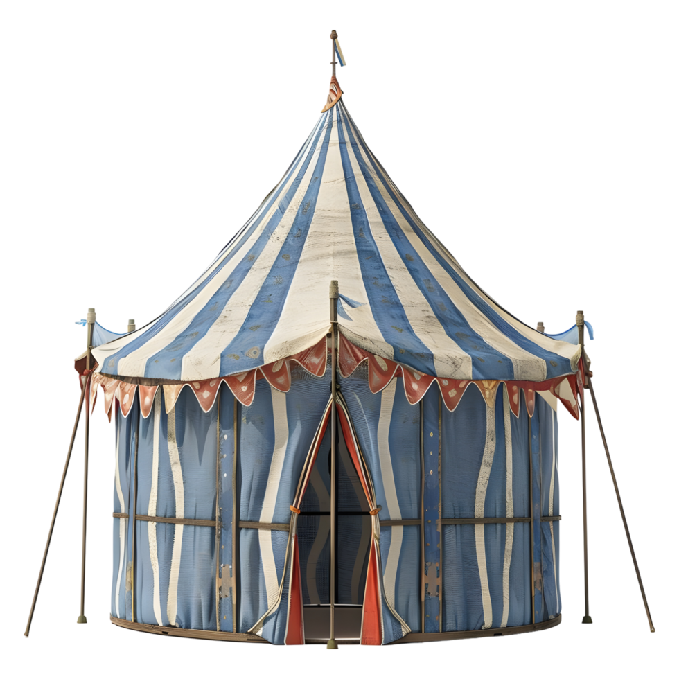 AI generated 3D Rendering of a Circus Tent on Transparent Background - Ai Generated png