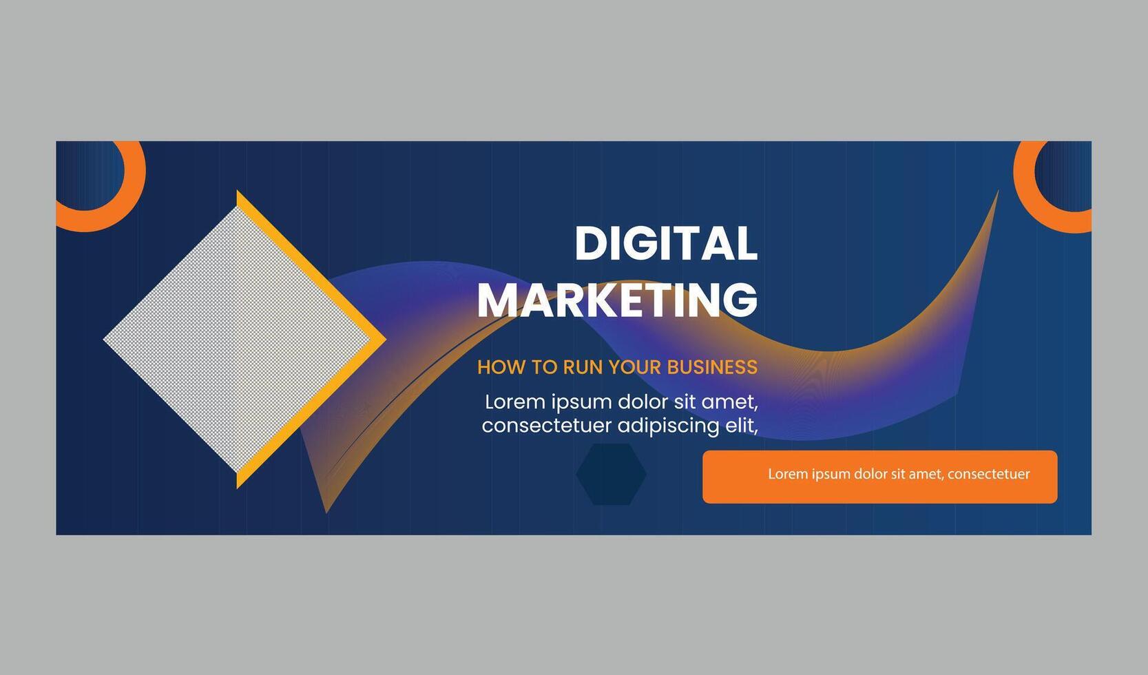 banner web de marketing digital vector