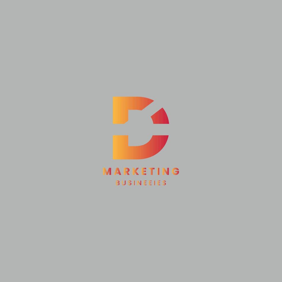 digital márketing logo diseño vector