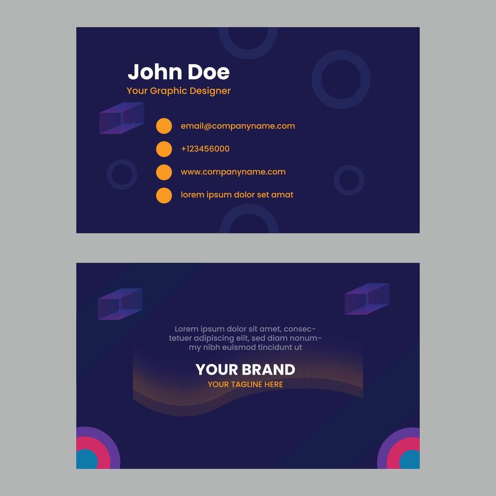 DIGITAL MARKETING BUSINESS CARD DESIGN vector