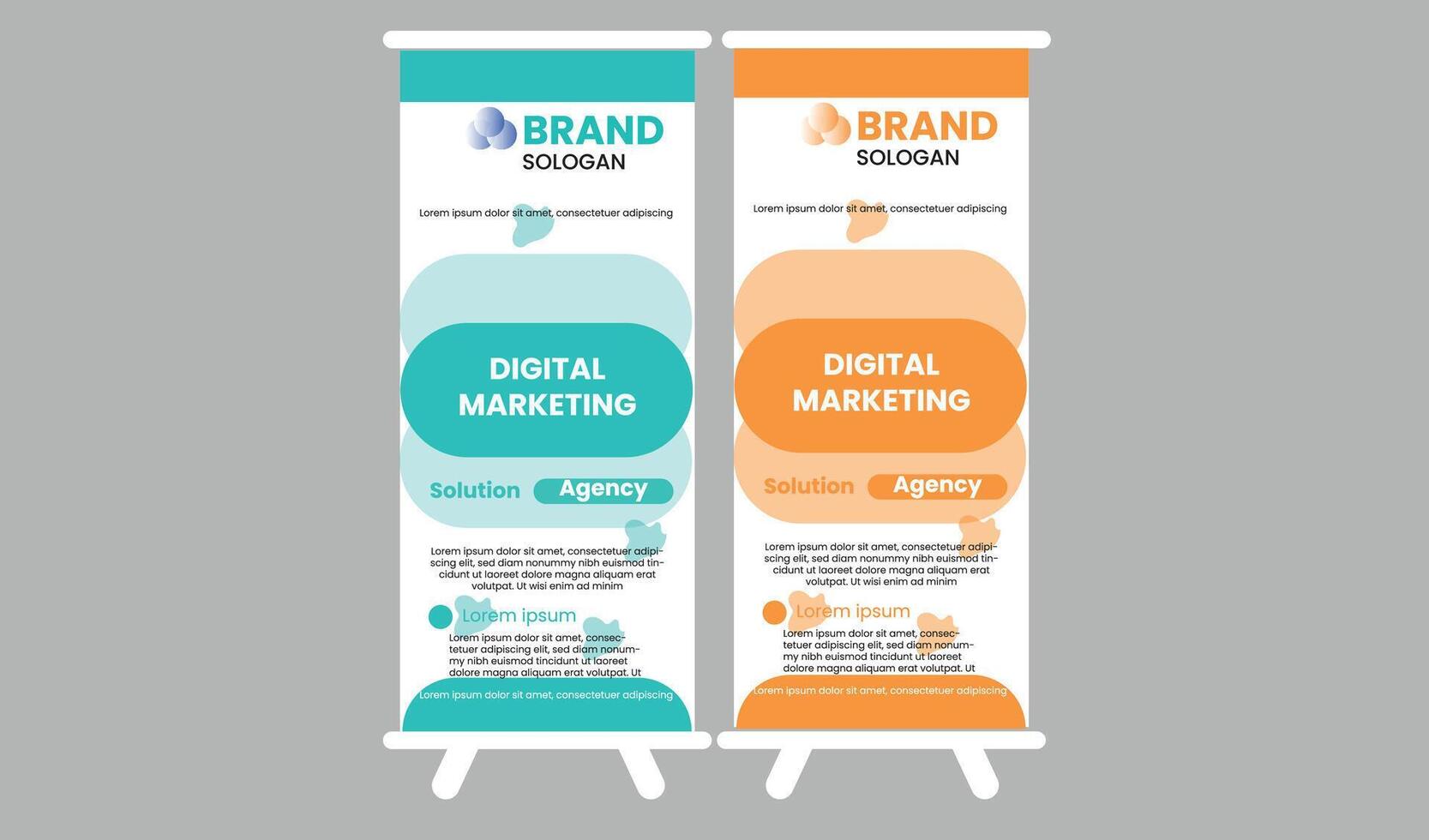 DIGITAL MARKETING ROLL UP BANNER vector