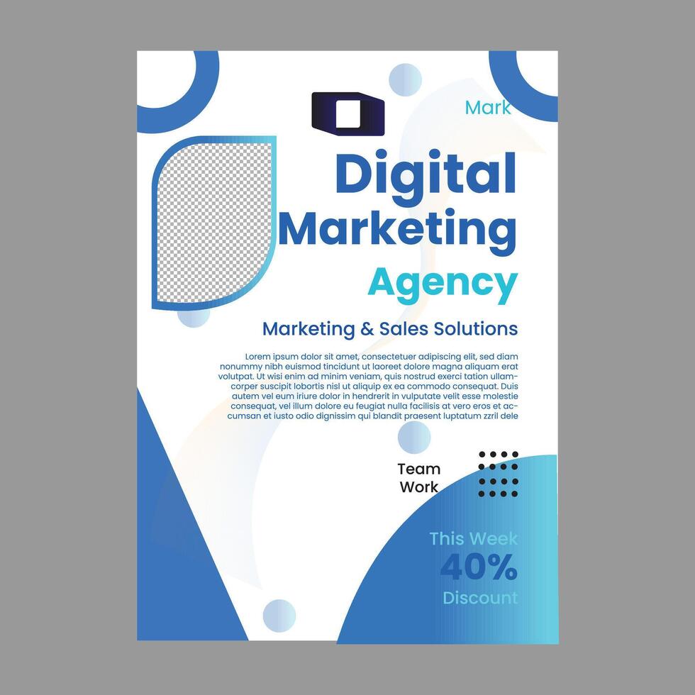 DIGITAL MARKETING FLYER DESIGN vector