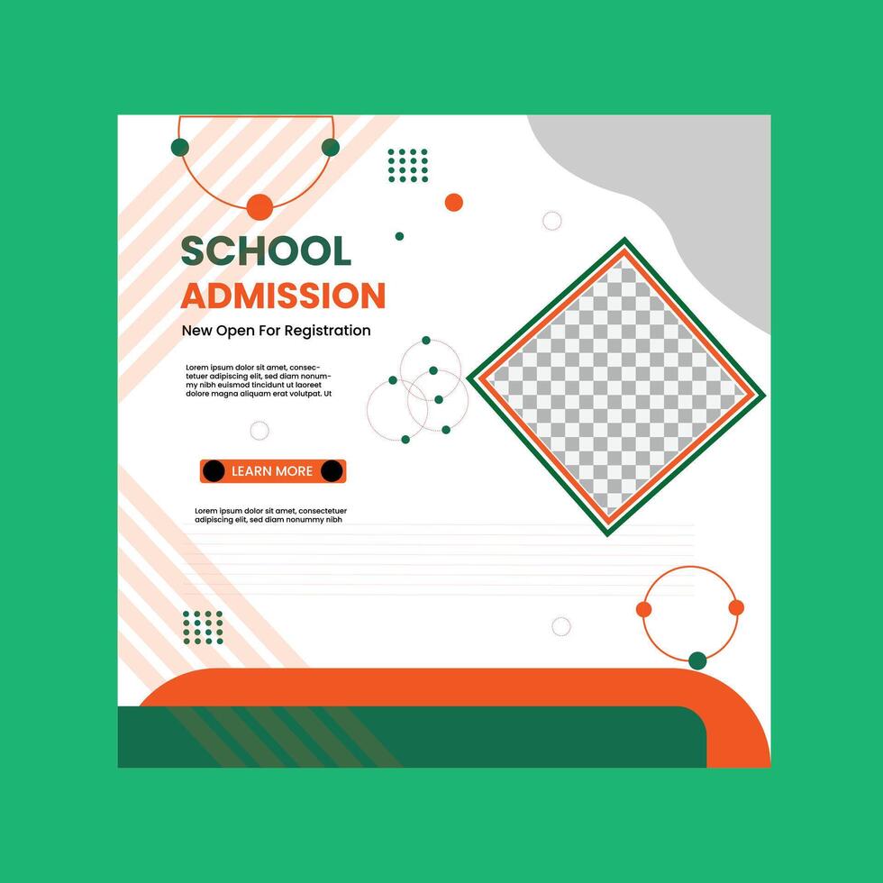 SCHOOL SOCIAL MEDIA POST vector