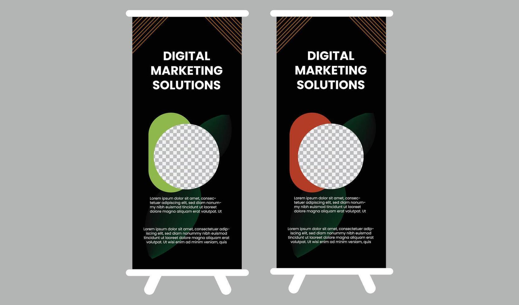 banner enrollable de marketing digital vector