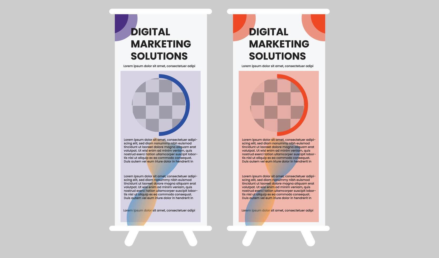 DIGITAL MARKETING ROLL UP BANNER vector