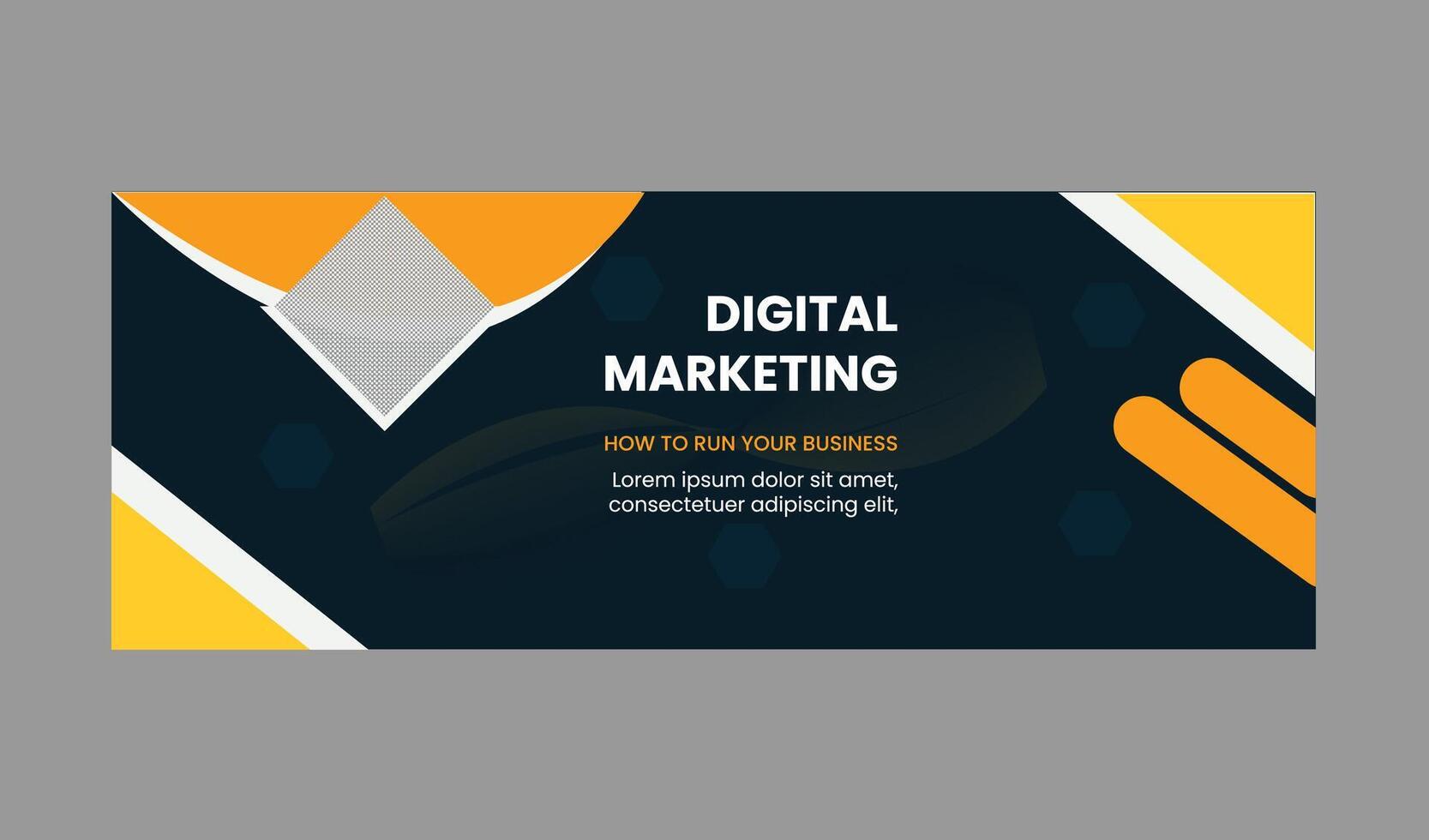 DIGITAL MARKETING WEB BANNER vector