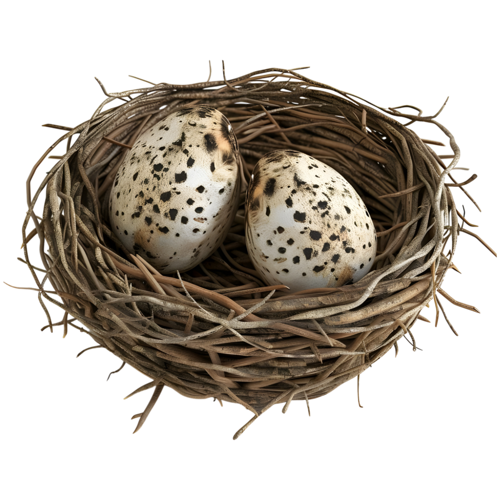 AI generated 3D Rendering of a Nest of Eggs on Transparent Background - Ai Generated png