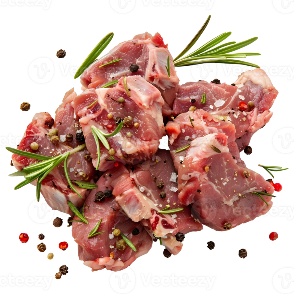 AI generated 3D Rendering of a Mutton or Beef Raw Meet on Transparent Background - Ai Generated png