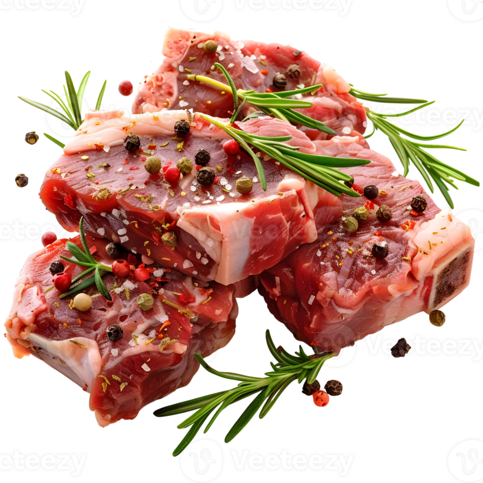 AI generated 3D Rendering of a Mutton or Beef Raw Meet on Transparent Background - Ai Generated png
