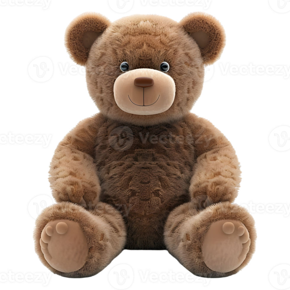 AI generated 3D Rendering of a Teddy Bear Toy on Transparent Background - Ai Generated png