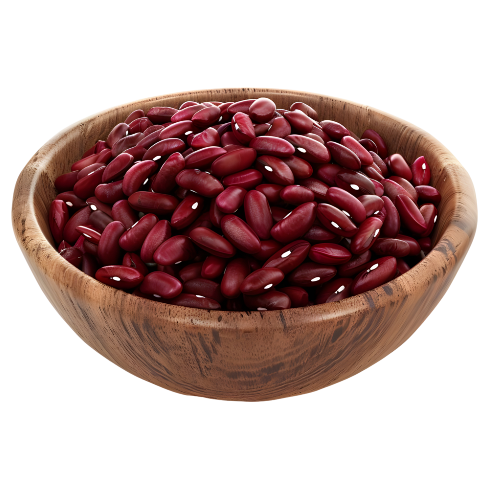 AI generated 3D Rendering of a Red Beans on Transparent Background - Ai Generated png