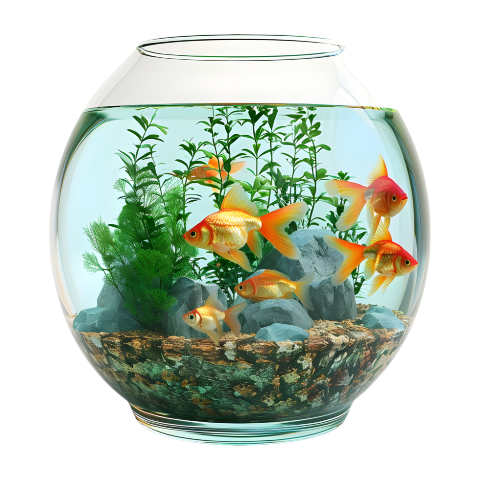 AI generated 3D Rendering of a Aquarium on Transparent Background - Ai Generated png