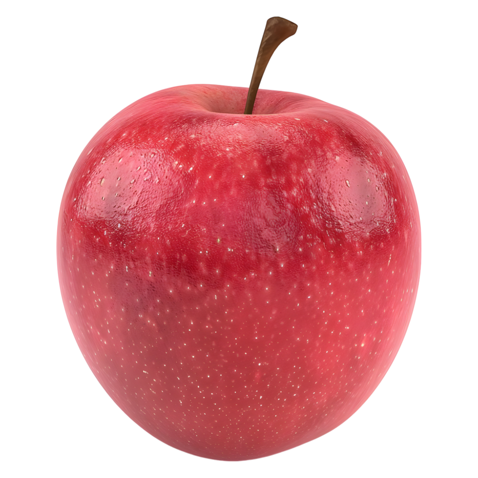 AI generated 3D Rendering of a Red Apple on Transparent Background - Ai Generated png