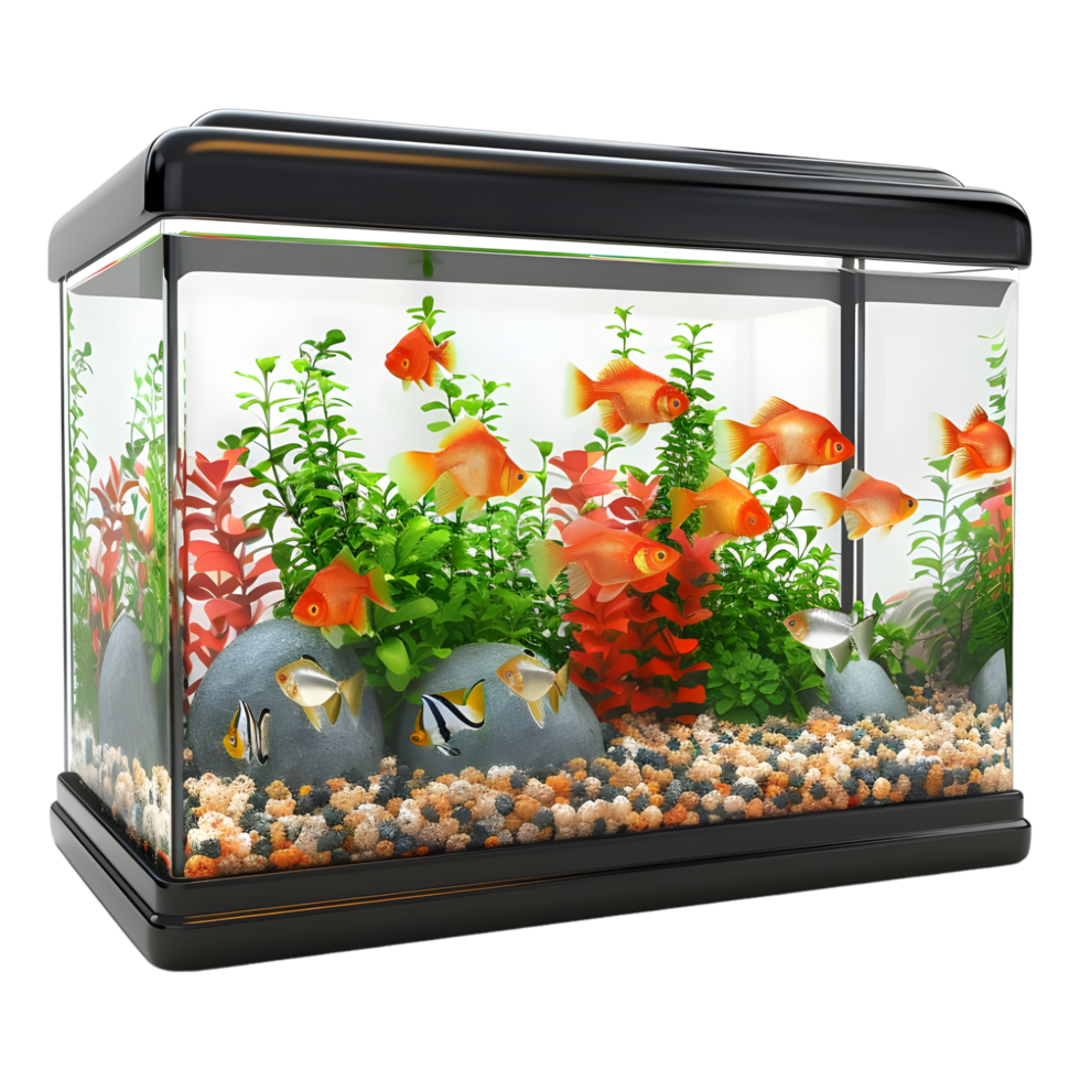AI generated 3D Rendering of a Aquarium on Transparent Background - Ai Generated png