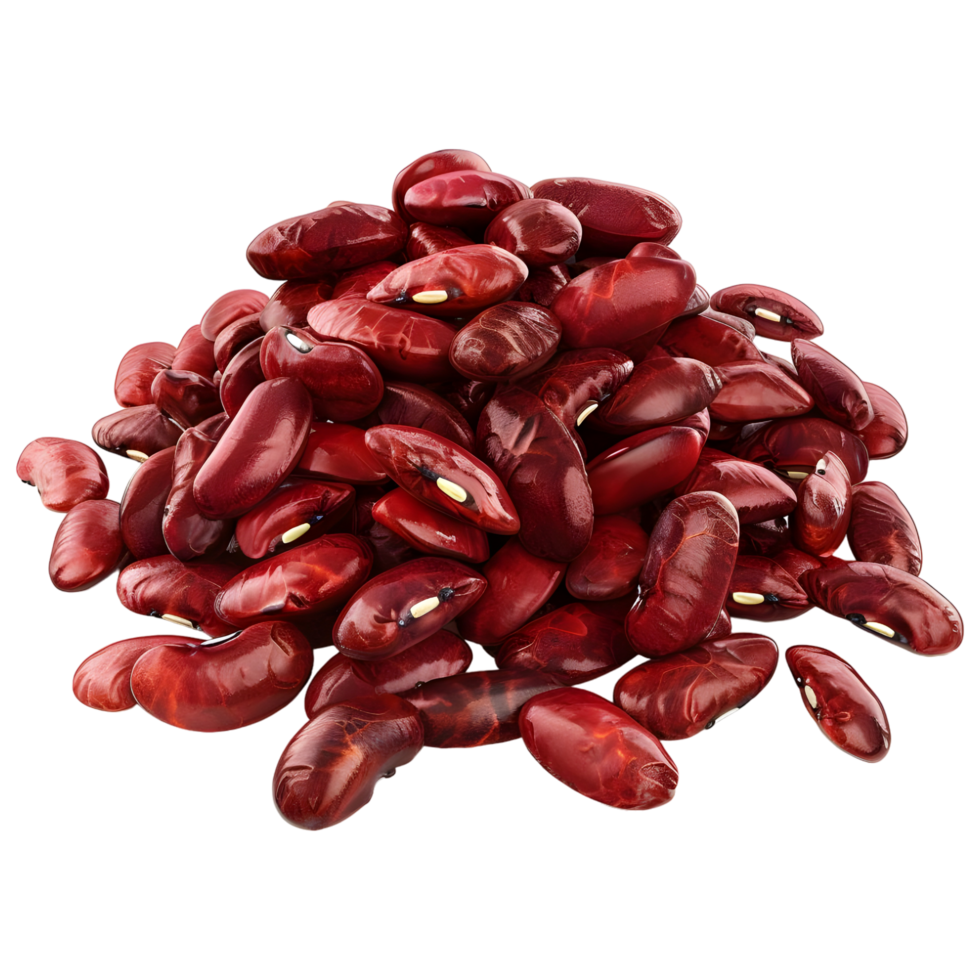 AI generated 3D Rendering of a Red Beans on Transparent Background - Ai Generated png