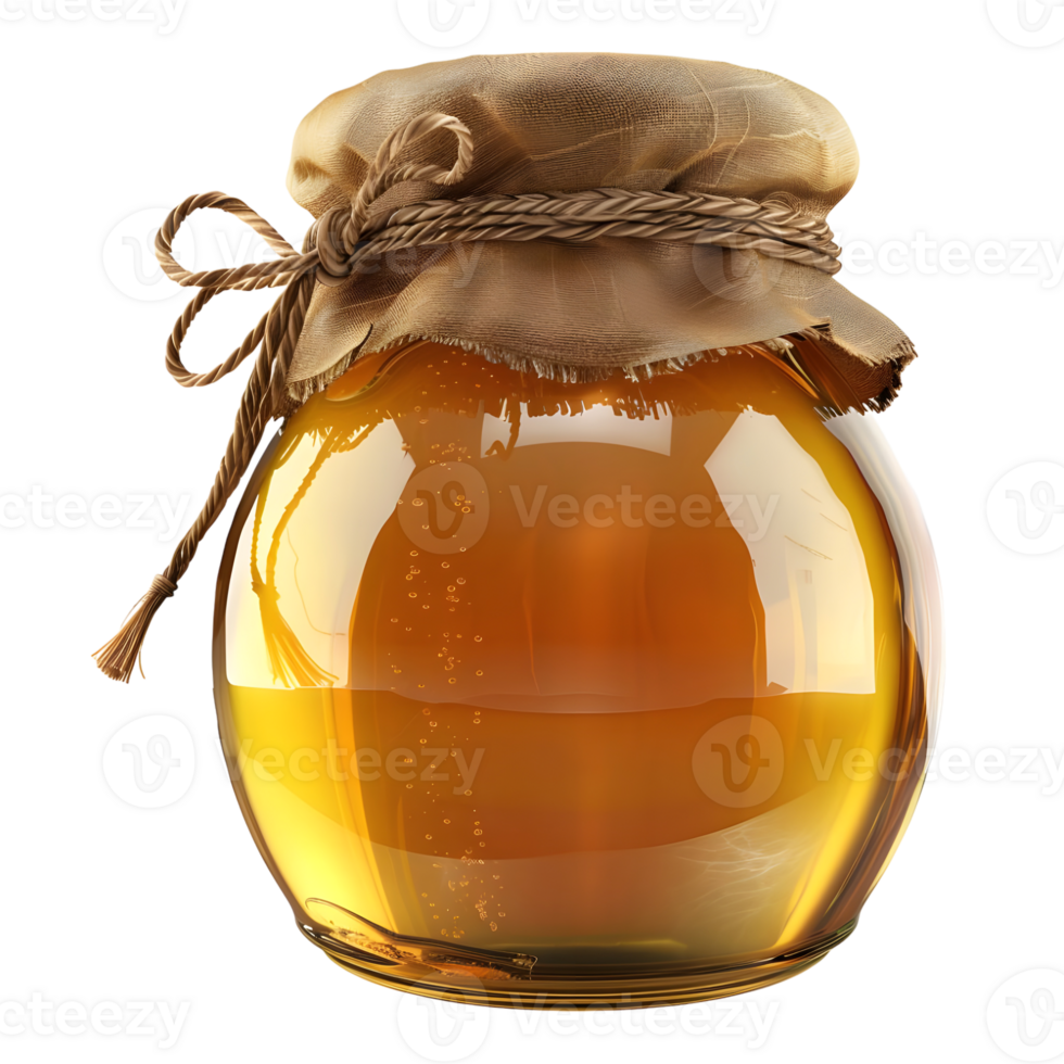 AI generated 3D Rendering of a Honeybee Bowl or Jar on Transparent Background - Ai Generated png