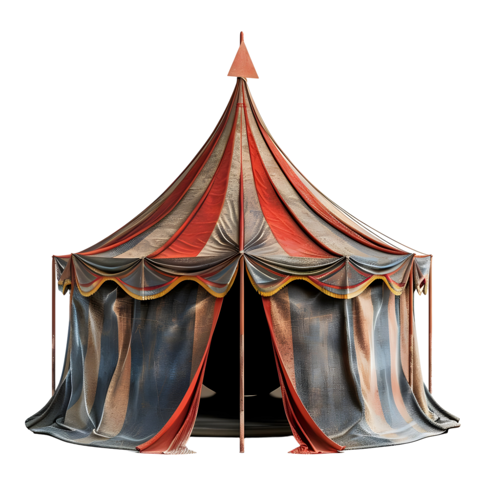 AI generated 3D Rendering of a Circus Tent on Transparent Background - Ai Generated png