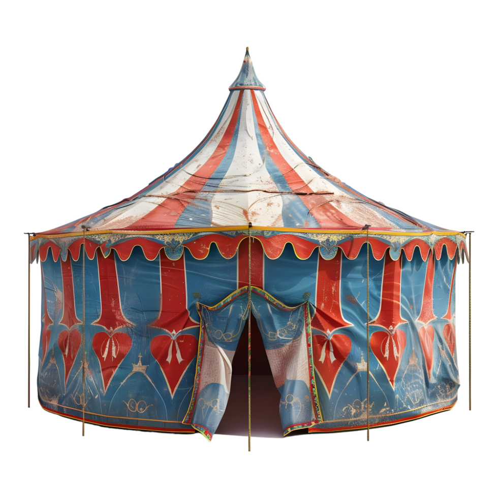 AI generated 3D Rendering of a Circus Tent on Transparent Background - Ai Generated png