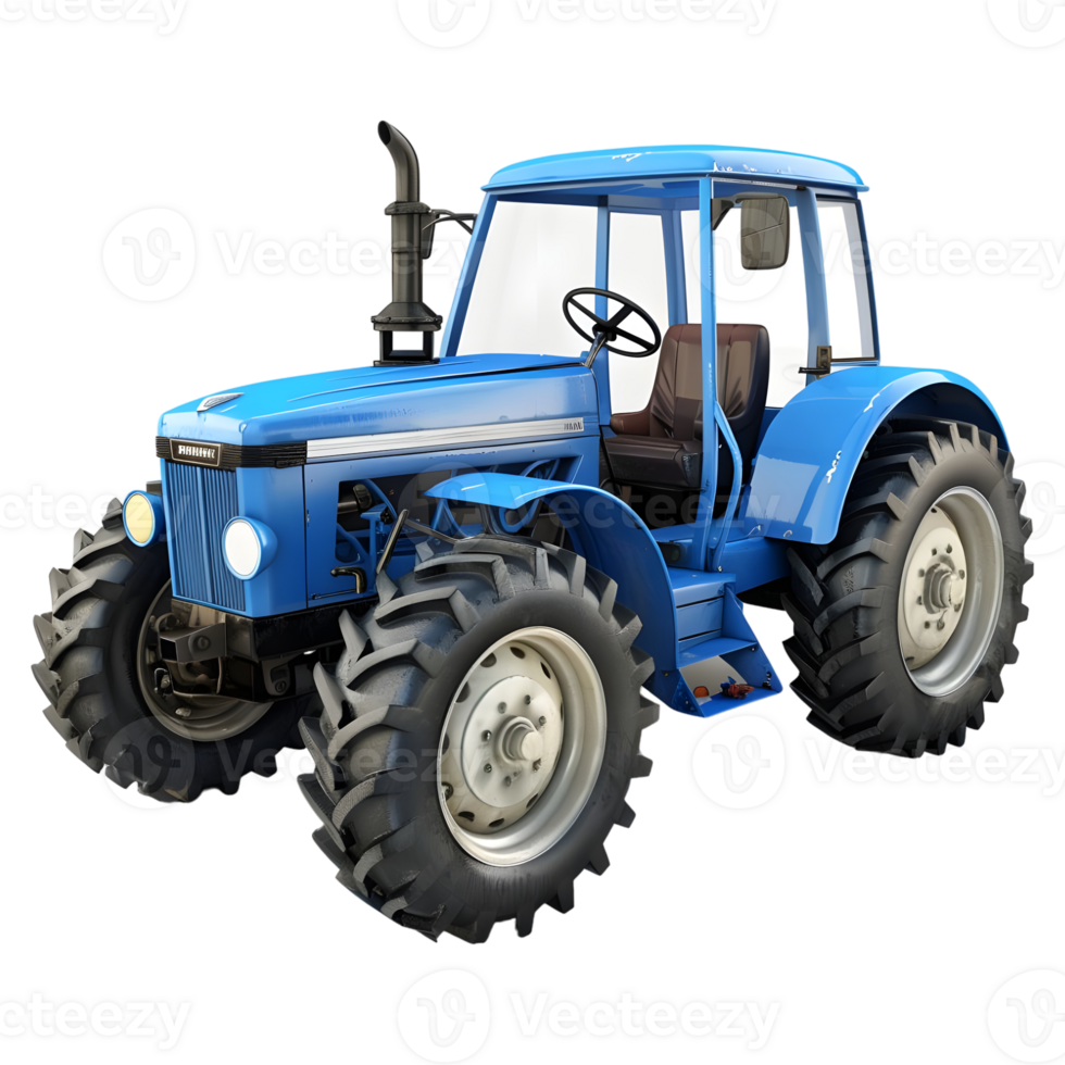 AI generated 3D Rendering of a Farming Tractor on Transparent Background - Ai Generated png