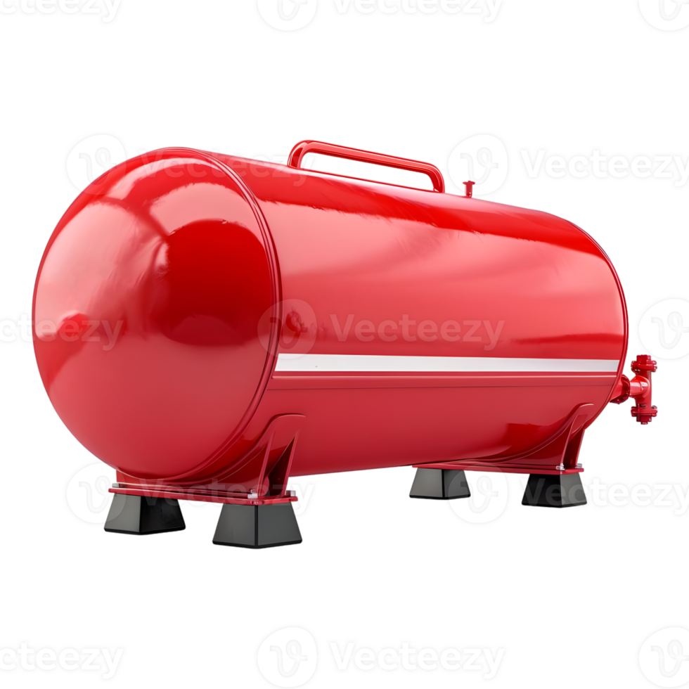 AI generated 3D Rendering of a Gas or Air Tank on Transparent Background - Ai Generated png