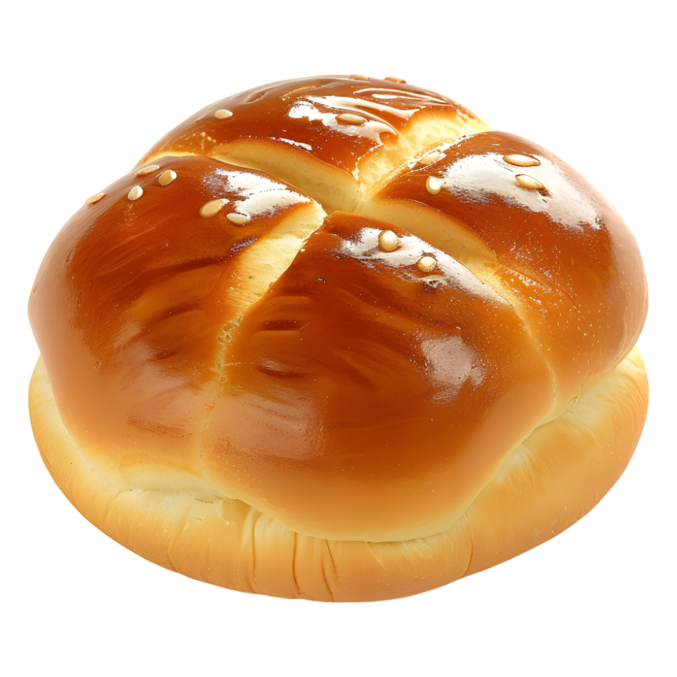 AI generated 3D Rendering of a Baked Bread on Transparent Background - Ai Generated png