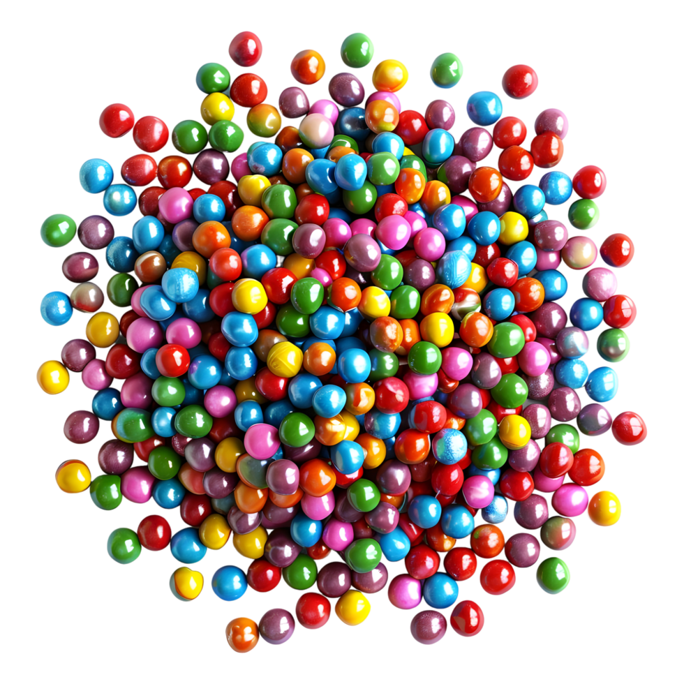 AI generated 3D Rendering of a Colorful Beans Candy on Transparent Background - Ai Generated png