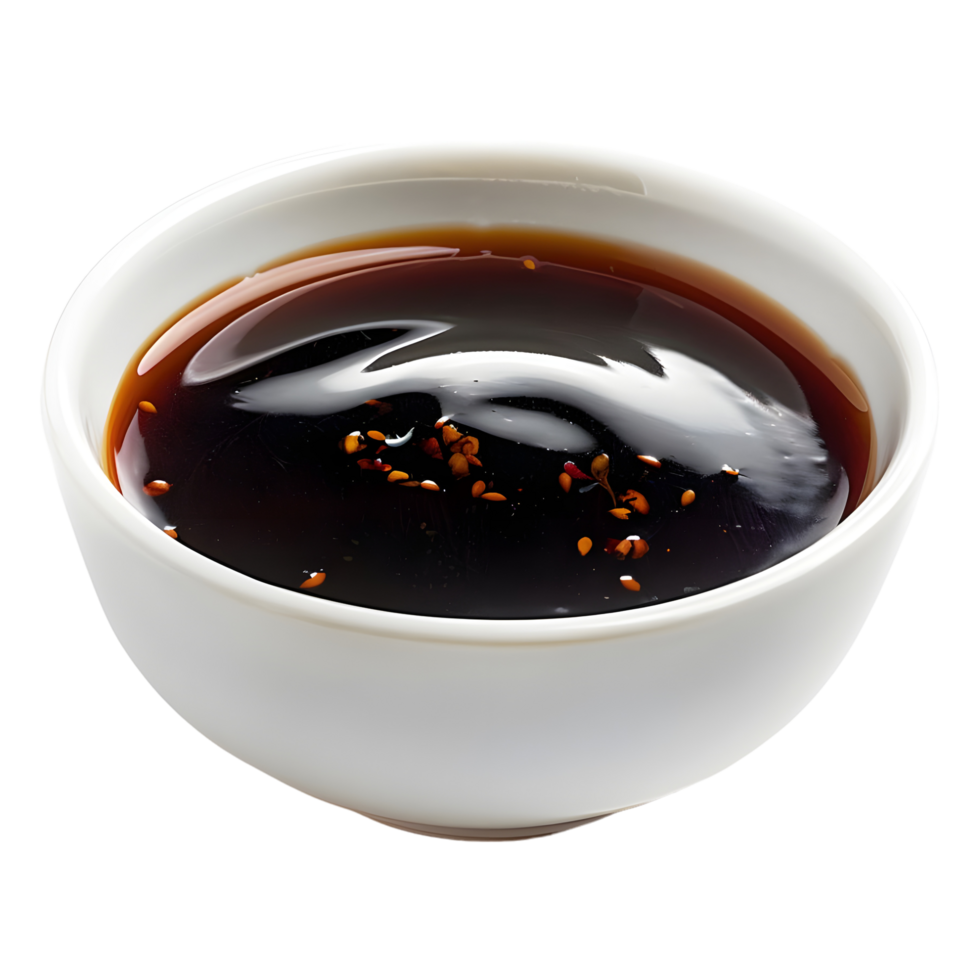 AI generated 3D Rendering of a Sauce in a Bowl on Transparent Background - Ai Generated png
