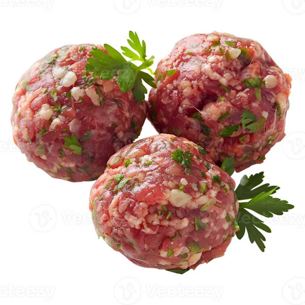 AI generated 3D Rendering of a Raw Meat Bowls on Transparent Background - Ai Generated png