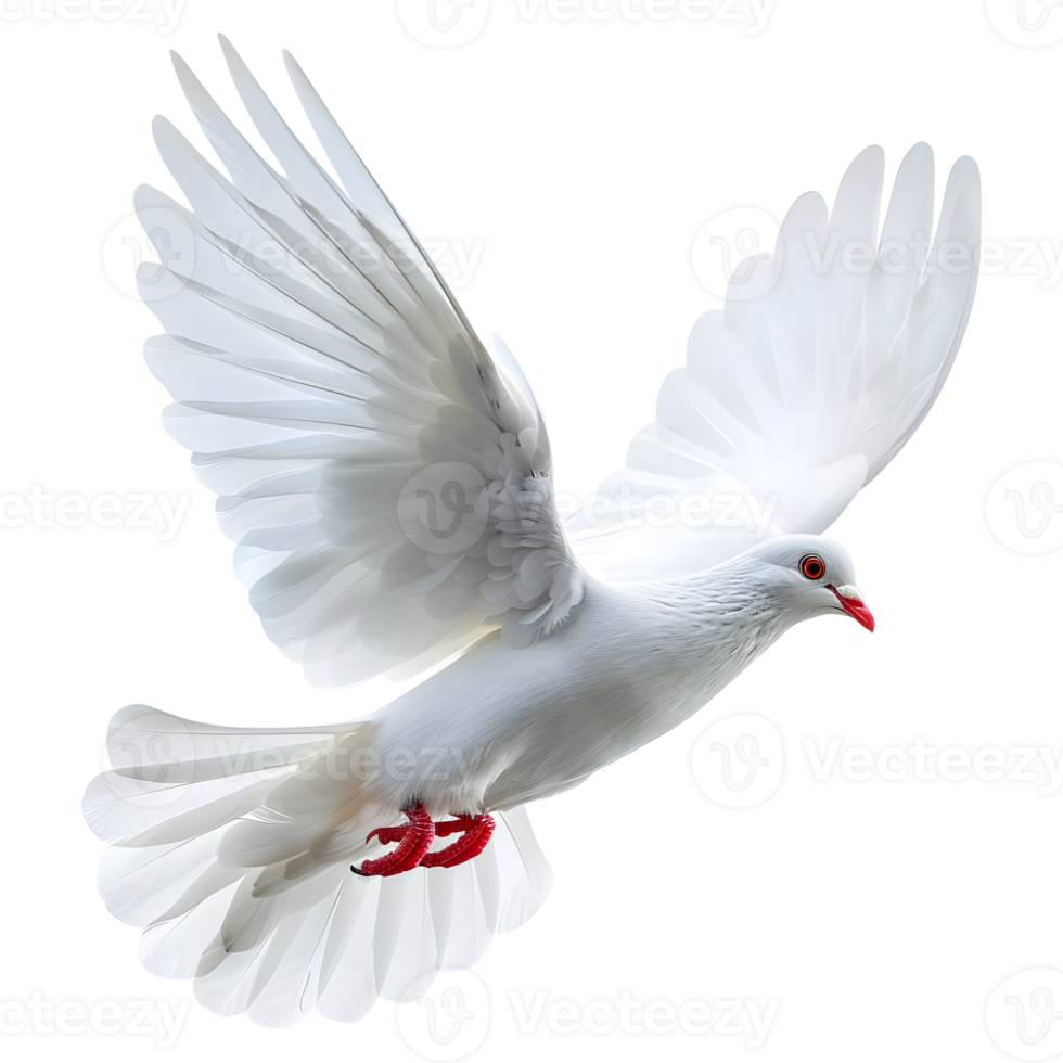 AI generated 3D Rendering of a Flying Dove on Transparent Background - Ai Generated png