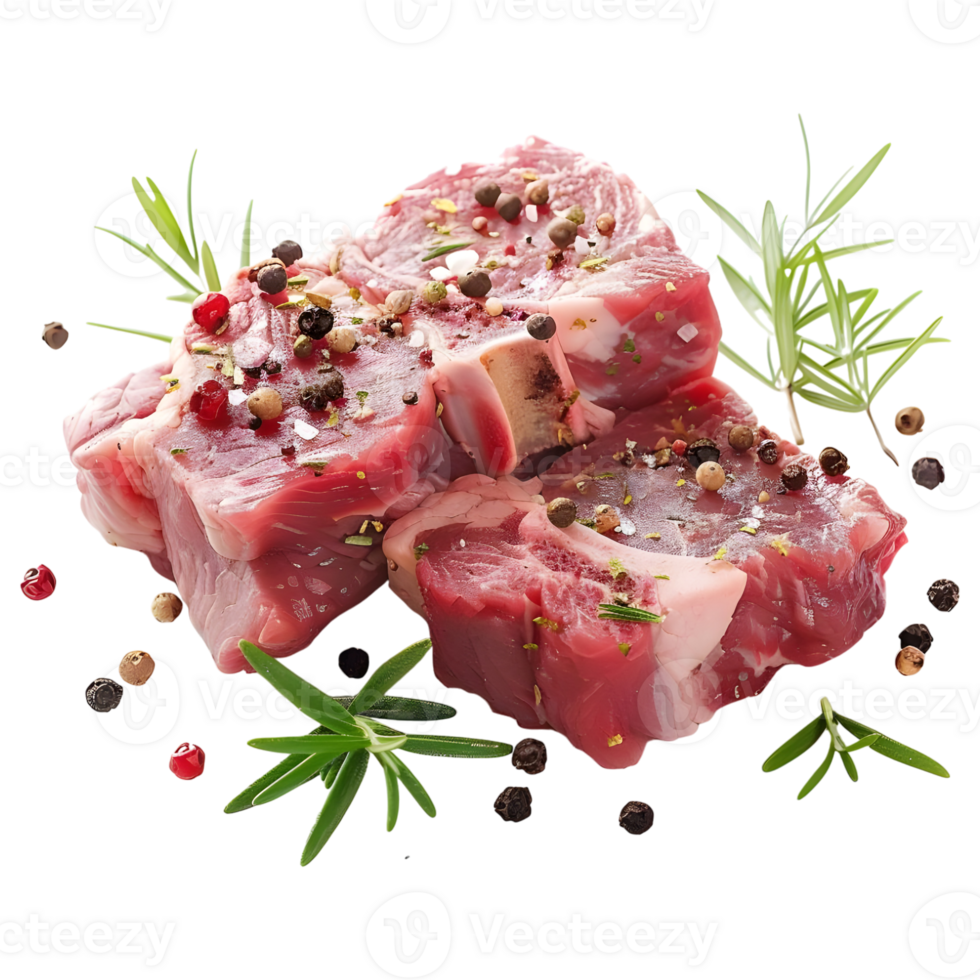 AI generated 3D Rendering of a Mutton or Beef Raw Meet on Transparent Background - Ai Generated png