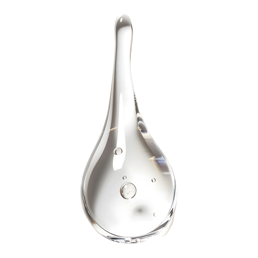 AI generated 3D Rendering of a Gel Texture Drop on Transparent Background - Ai Generated png