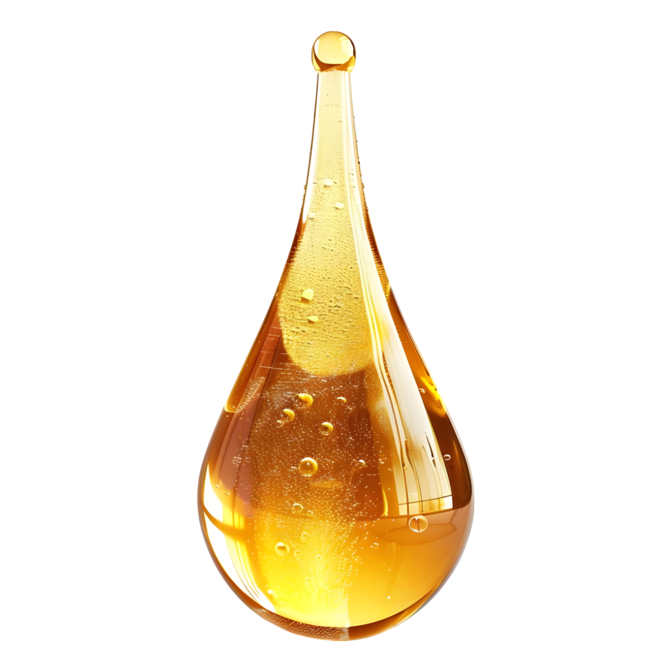 AI generated 3D Rendering of a Gel Texture Drop on Transparent Background - Ai Generated png